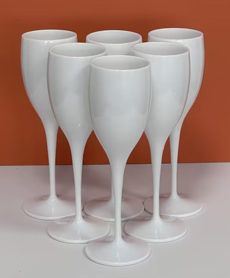 Champagne Flute / Goblet Luxury Quality Polycarbonate White