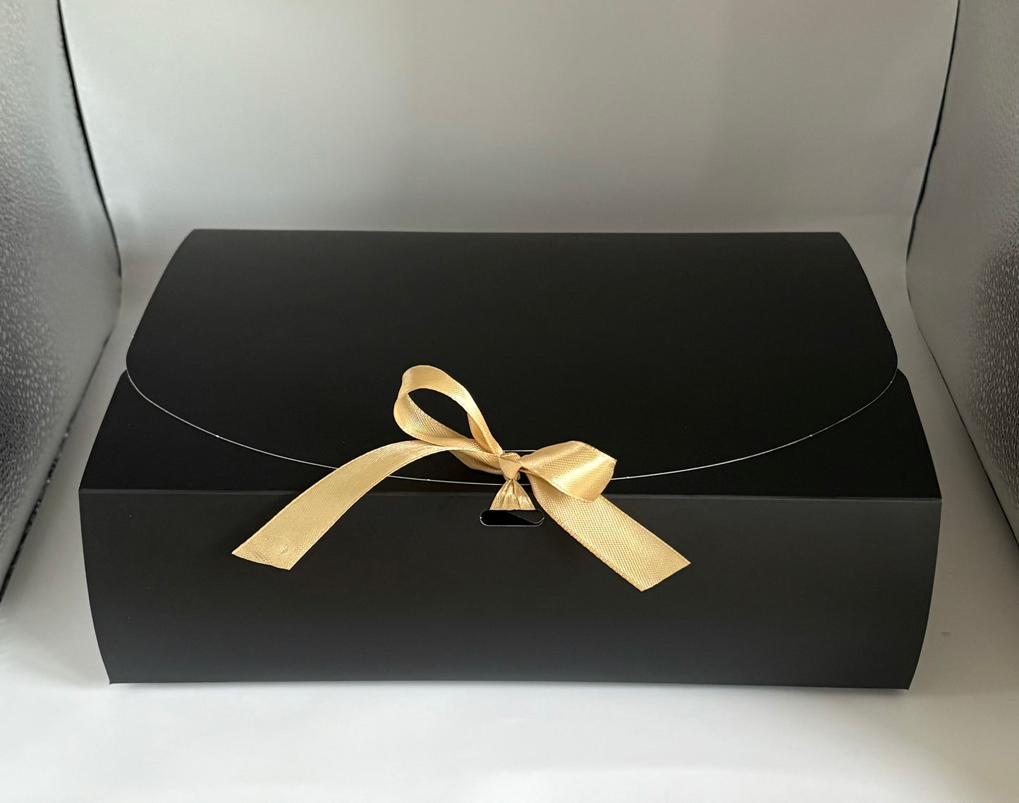 Gift Box - Large Black - Gold Ribbon