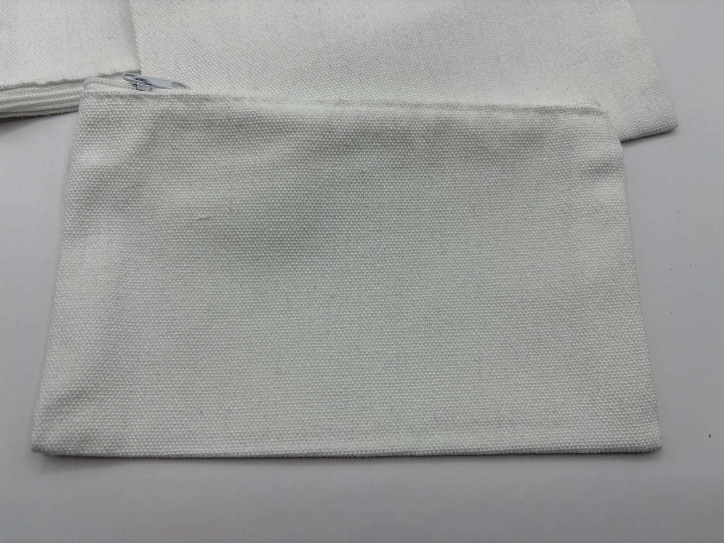 White Poly Cotton Small Canvas Pouch - Sublimation or HTV