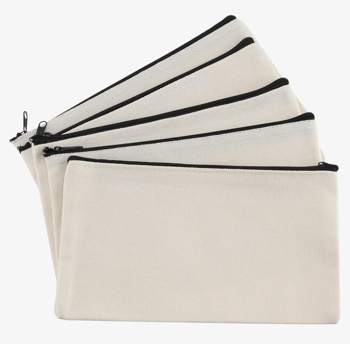 Canvas Zip Pouch Cream