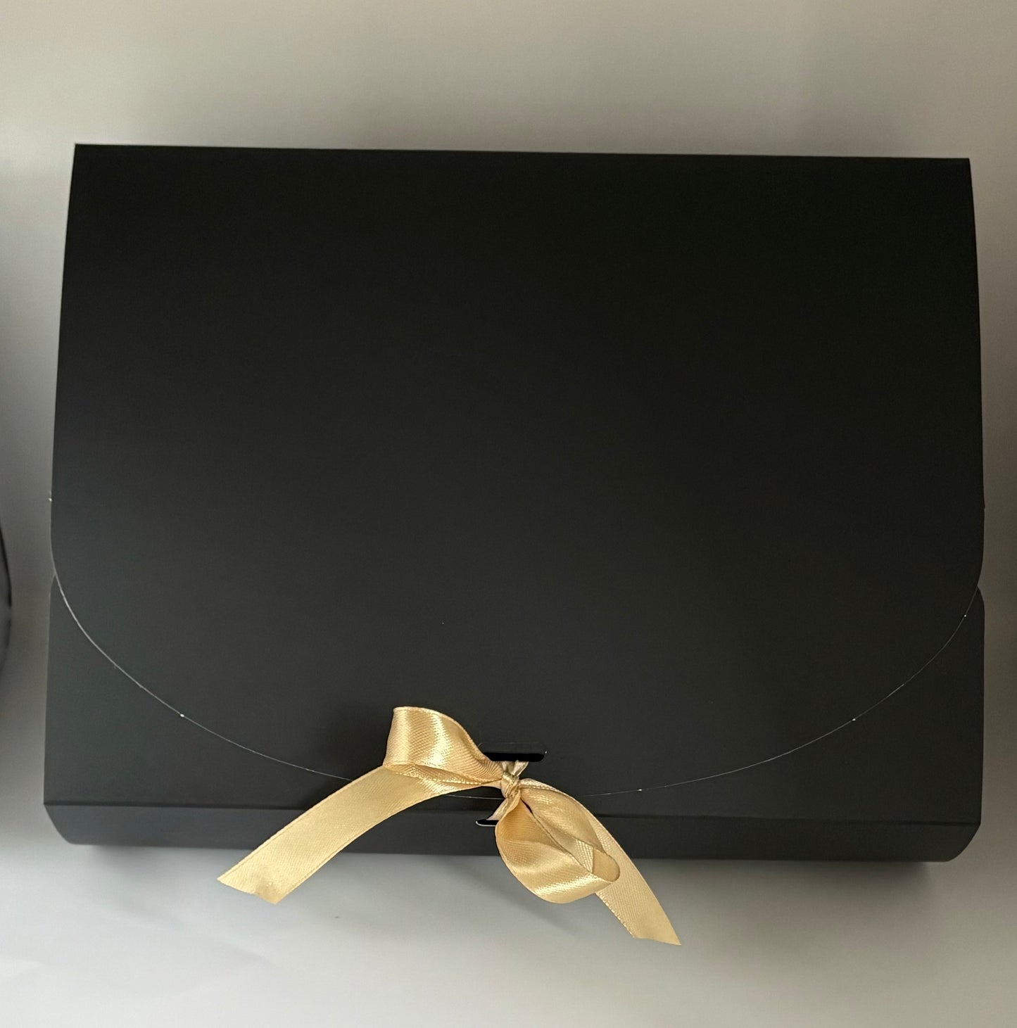 Gift Box - Large Black - Gold Ribbon