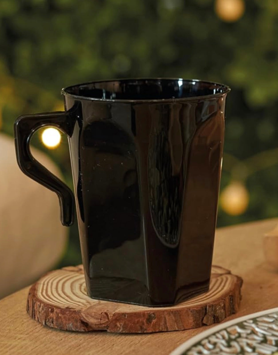Hard Plastic Coffee Cup Black