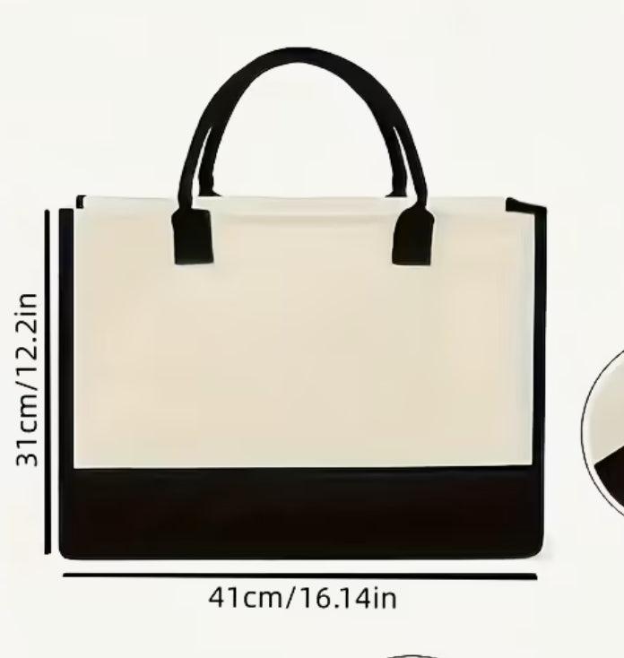 Large Wide Canvas Shopper Bag