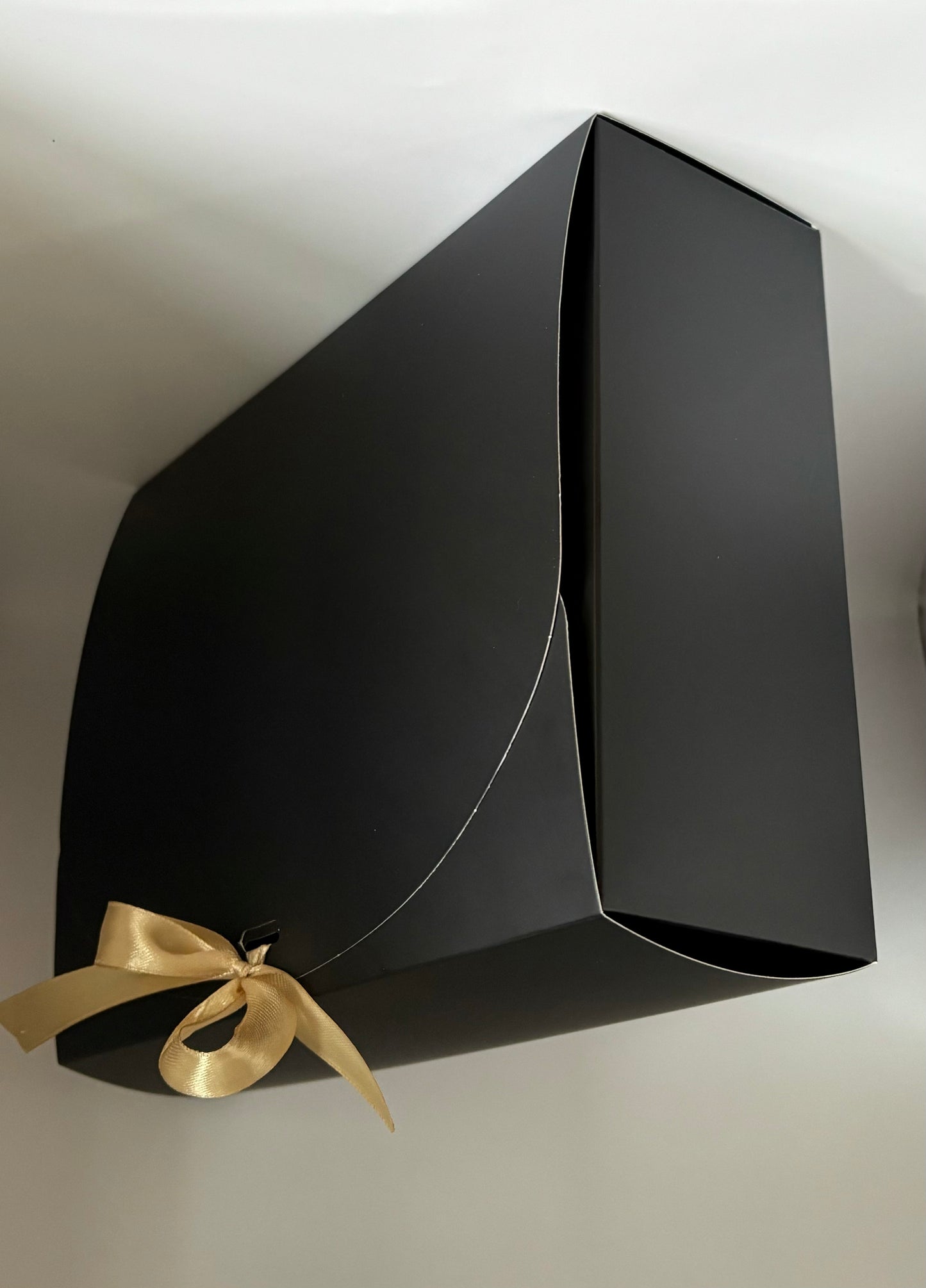 Gift Box - Large Black - Gold Ribbon