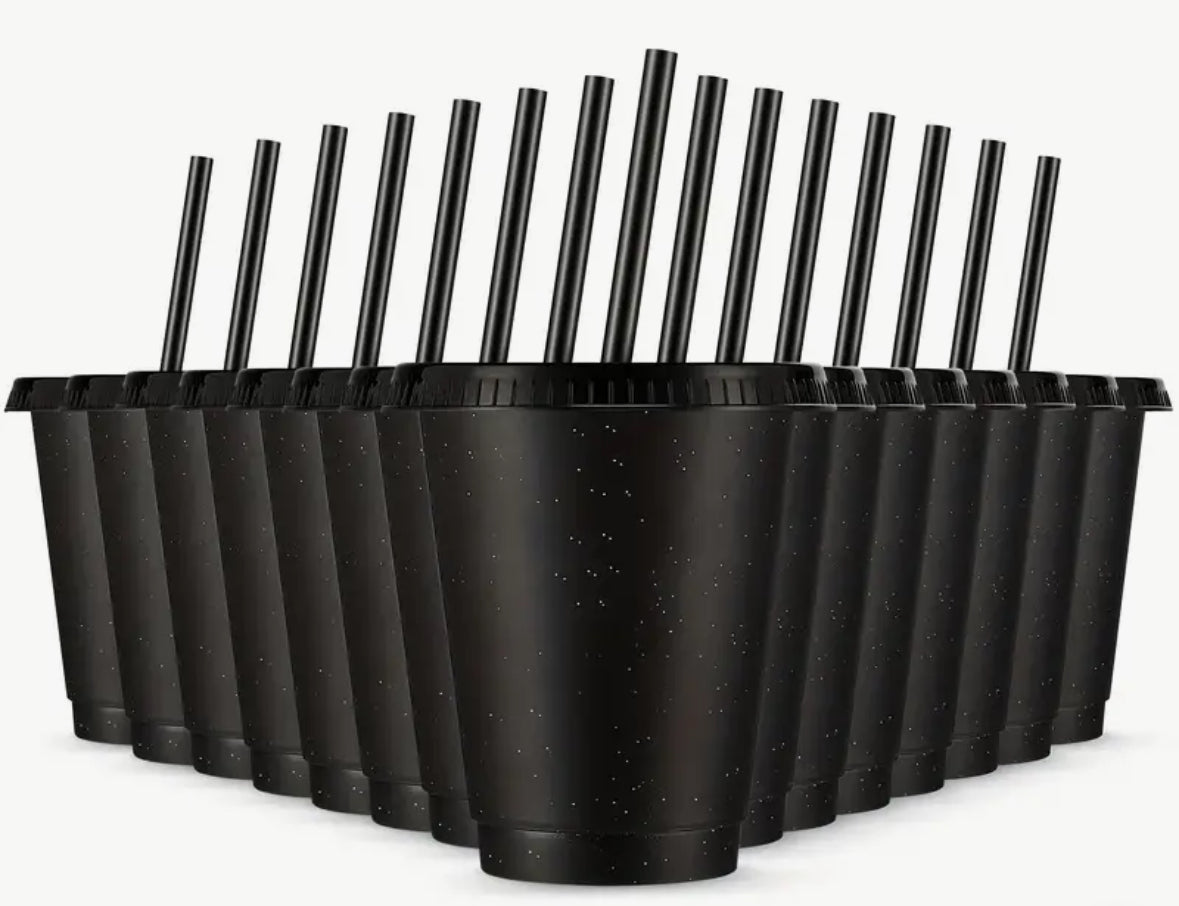 Cup 24oz with Lid & Straw Matt Black