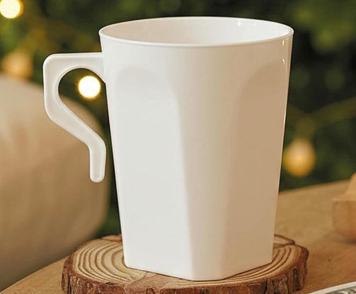 Hard Plastic Coffee Cup White