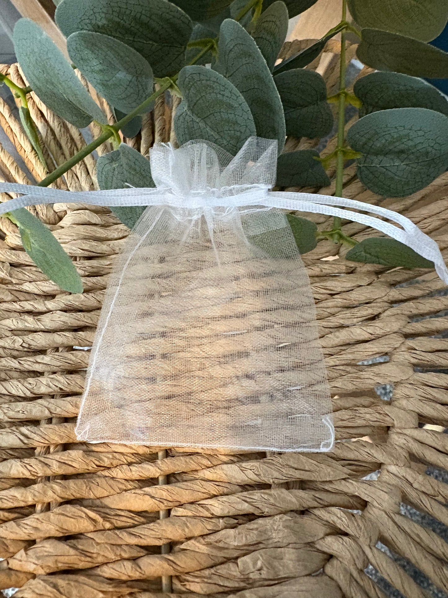 Organza Drawstring Bag Small White