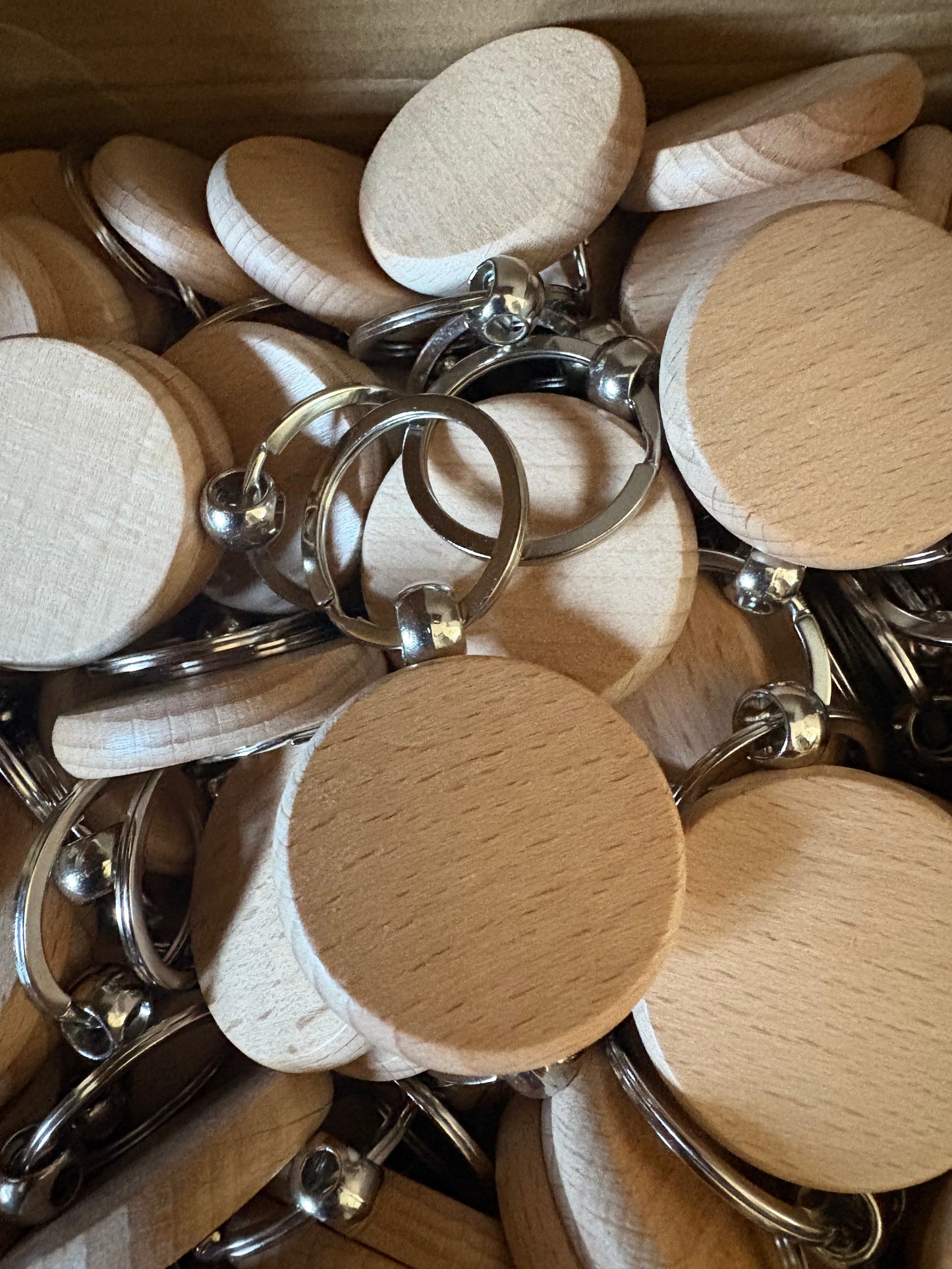 Wooden Keyring Round