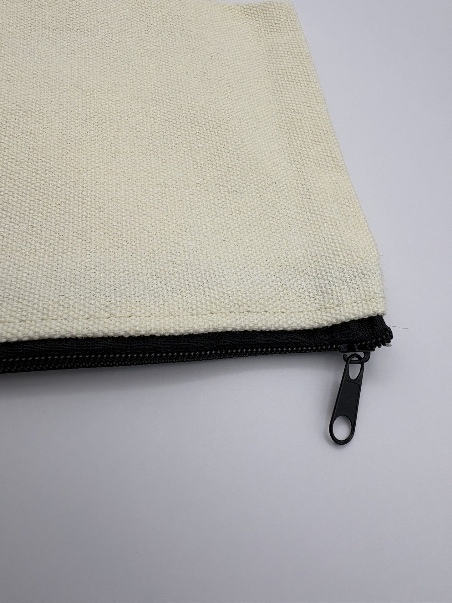 Canvas Zip Pouch Cream