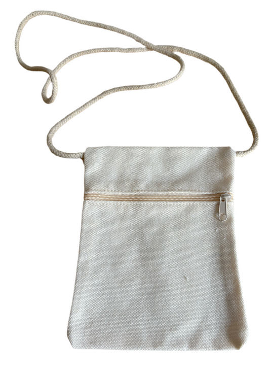 Canvas Cross Body Zip Bag