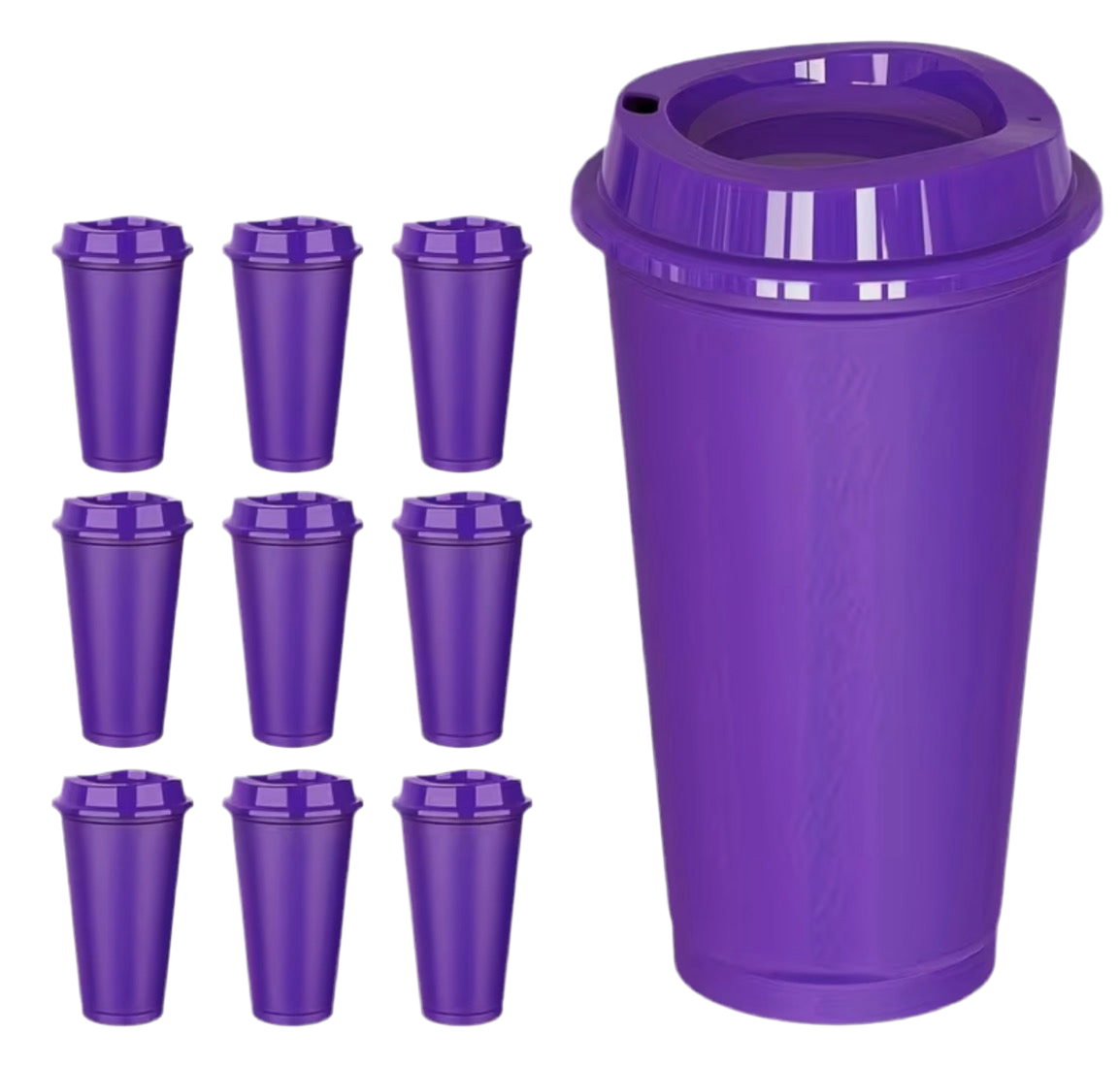 Hot & Cold Cup with Lid 16oz Purple