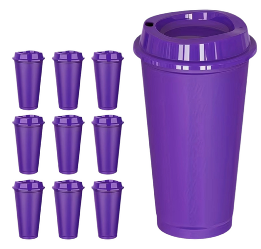 Hot & Cold Cup with Lid 16oz Purple
