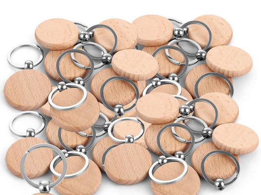 Wooden Keyring Round