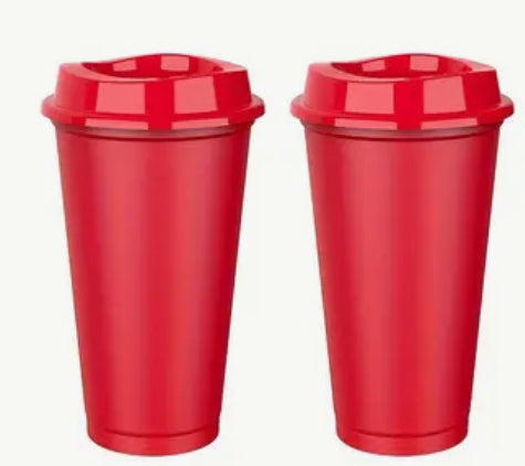 Hot & Cold Cup with Lid 16oz Red