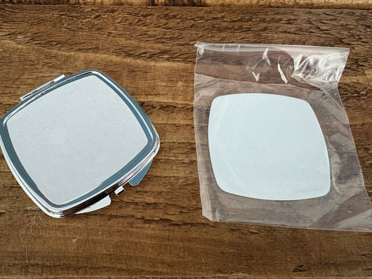 Sublimation Compact Mirror - Top Quality Metal Case