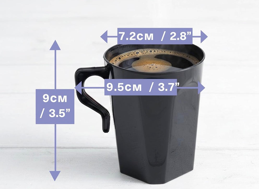 Hard Plastic Coffee Cup Black