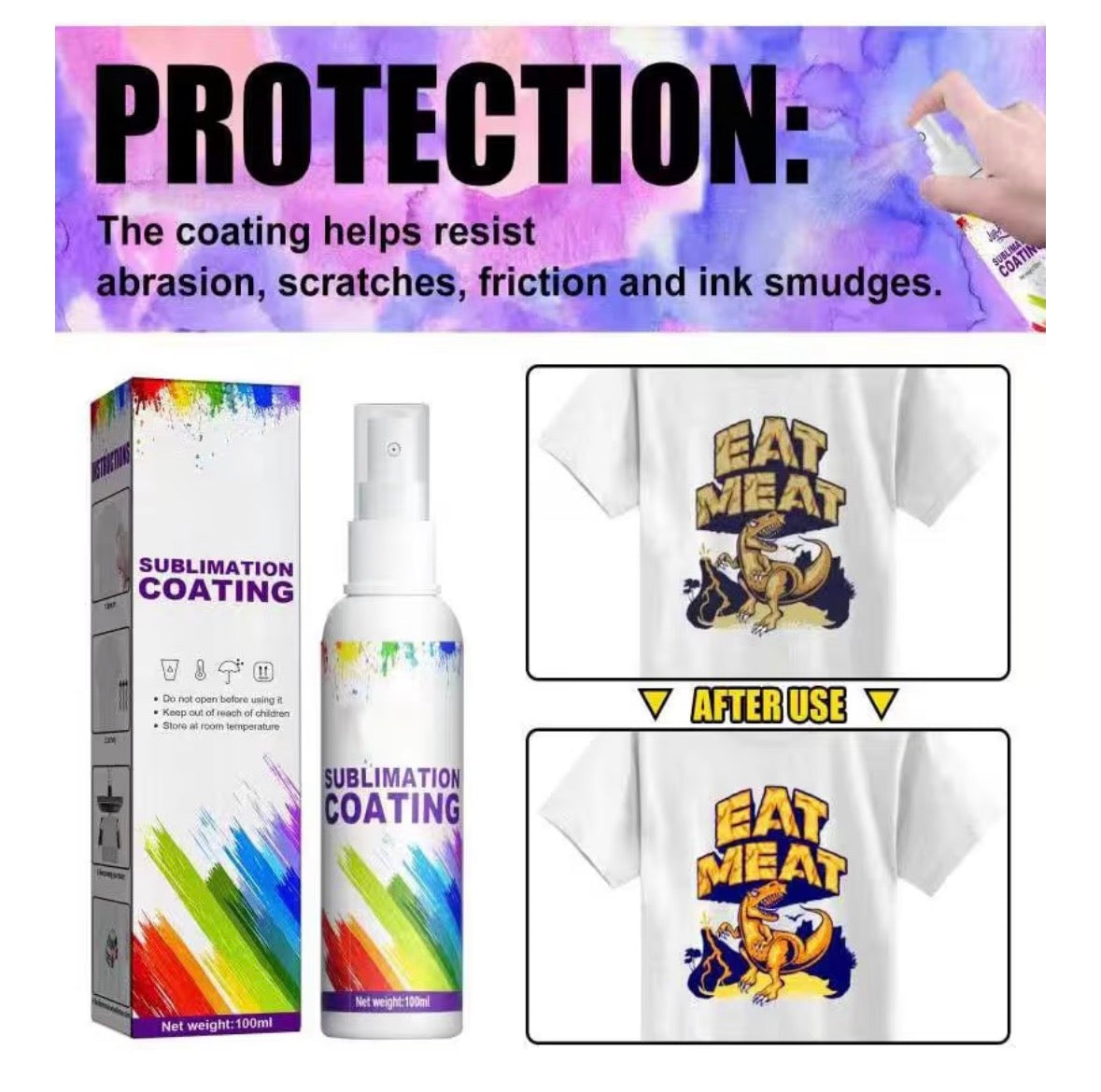 100ml Sublimation Coating Spray. Improves Sublimation Outcome