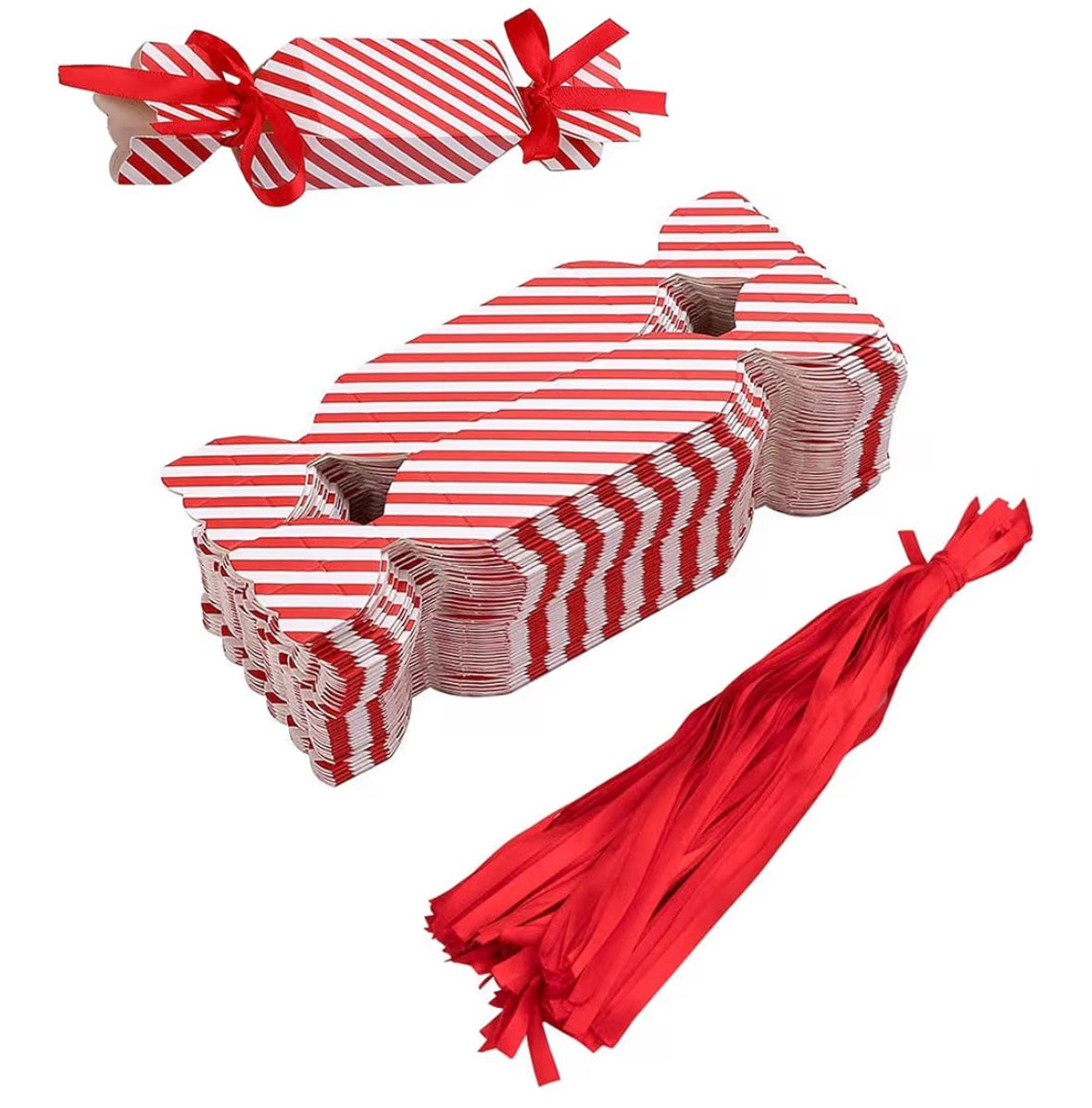 Small Fillable Christmas Cracker Stripes