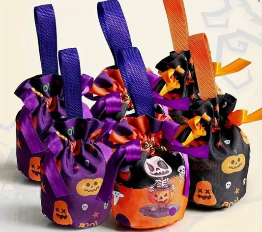 Halloween Polyester Drawstring Bag - Medium 18cm