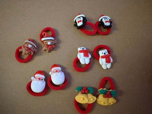 One Pair Xmas Hair Bobbles