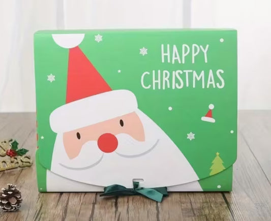 Christmas Eve Gift Box Green Santa