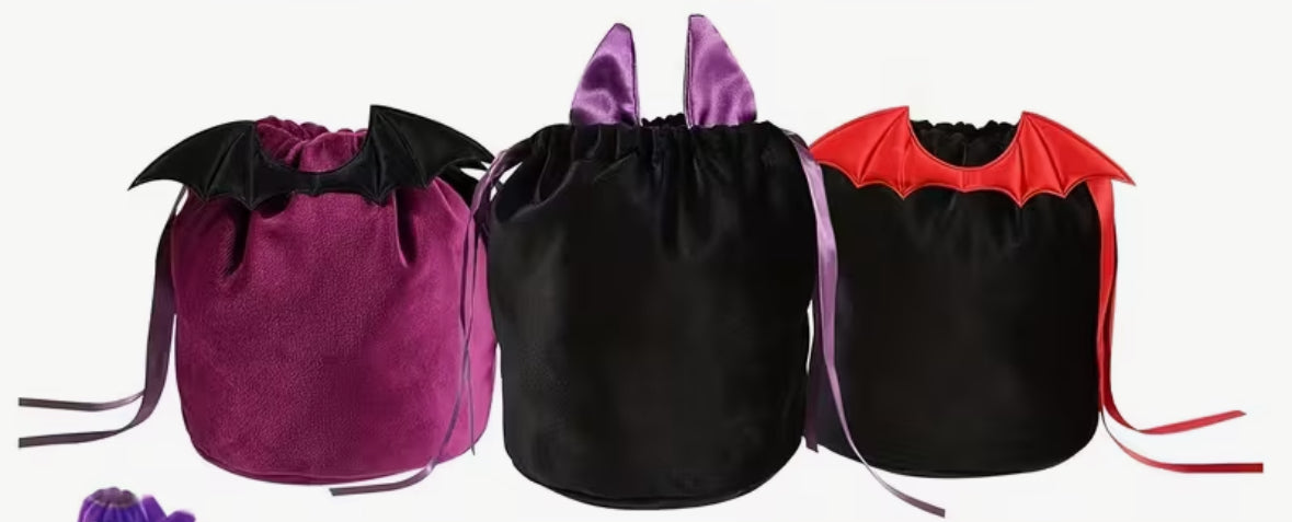 Halloween Assorted Velour Drawstring Bag