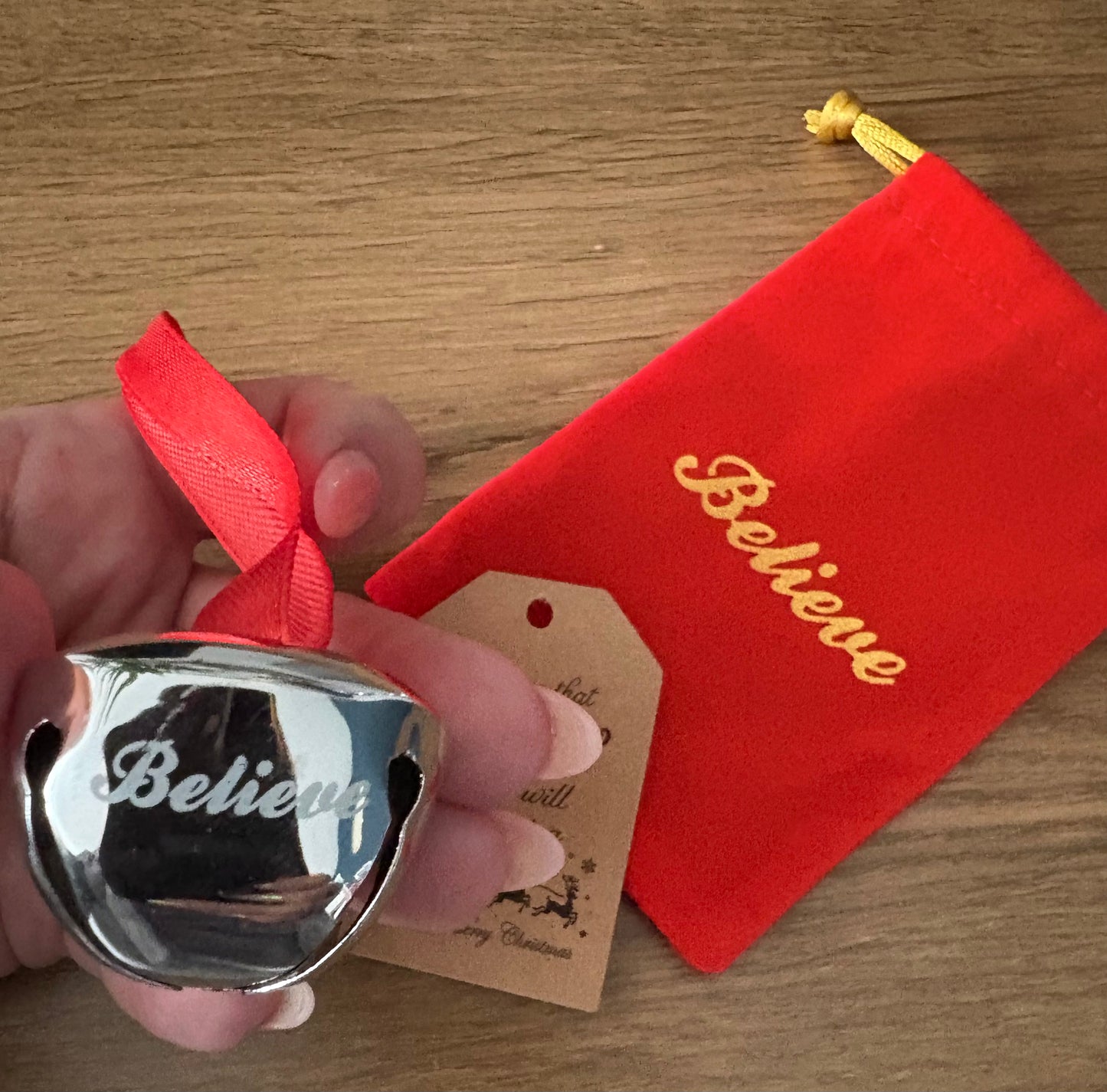 Christmas Santa Believe Bell Gift Set