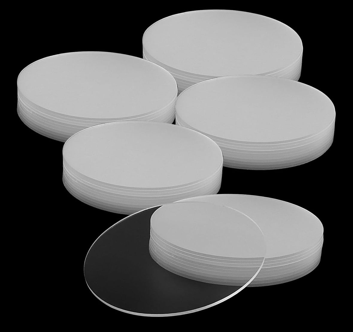 10cm Clear Acrylic Discs