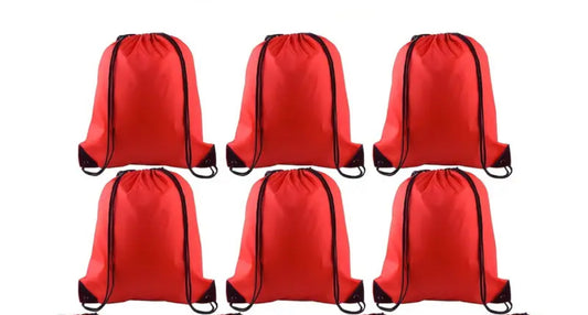 Rucksack Red Polyester Blend Unisex Bag