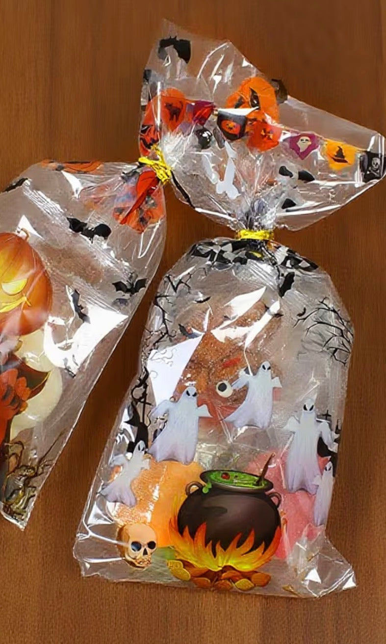Halloween Cellophane Bags x 10