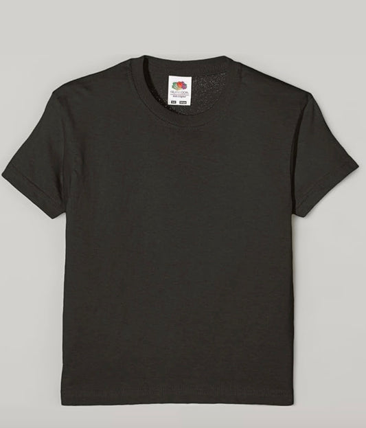 Kids Plain Black T Shirts (All Sizes Available)