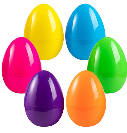 Jumbo 7 inch Plastic Fillable Easter Eggs - Choose Your Colour