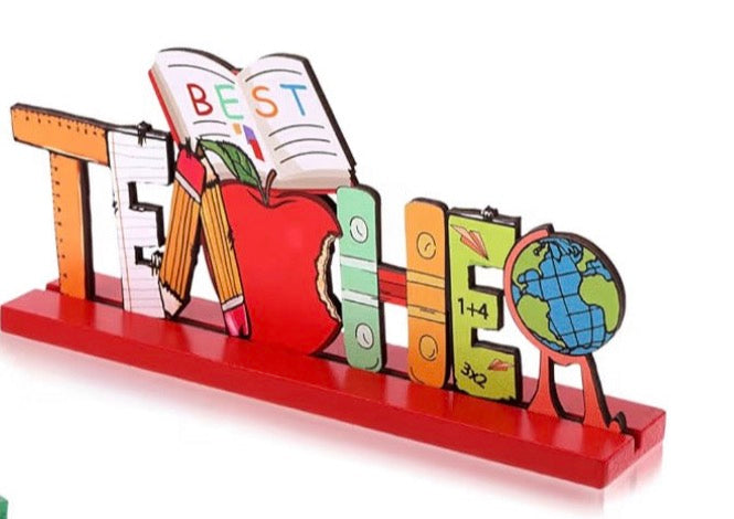 Teacher Appreciation Wooden Desk Ornament
