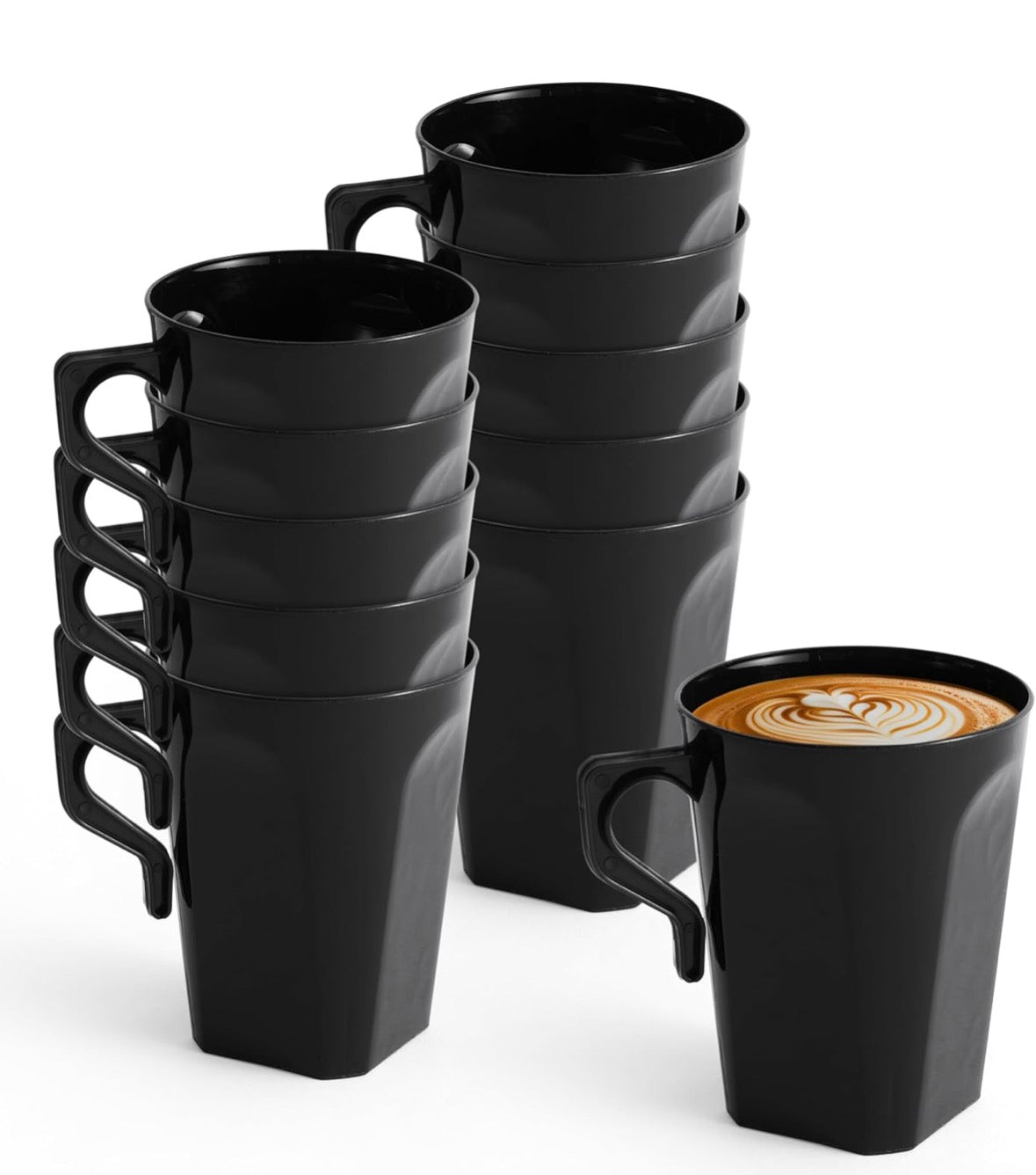 Hard Plastic Coffee Cup Black