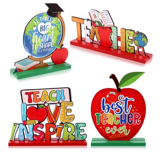 Teacher Appreciation Wooden Desk Ornament