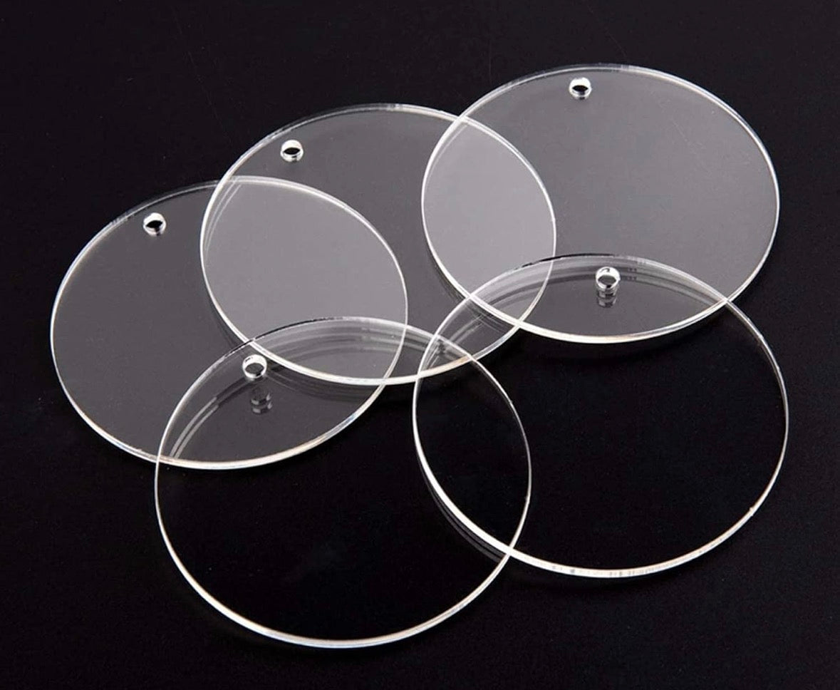 Acrylic Discs 5cm. Keyring Making / Tags