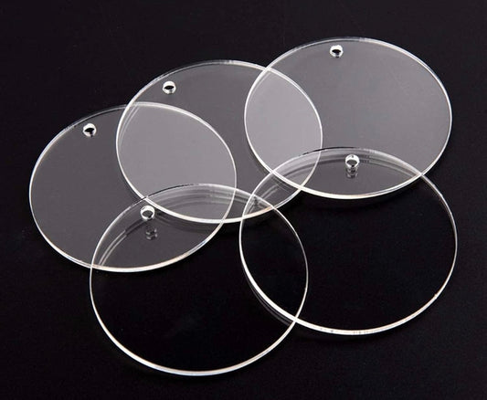 Acrylic Discs 5cm. Keyring Making / Tags