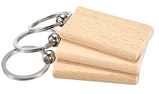 Wooden Keyring Rectangular