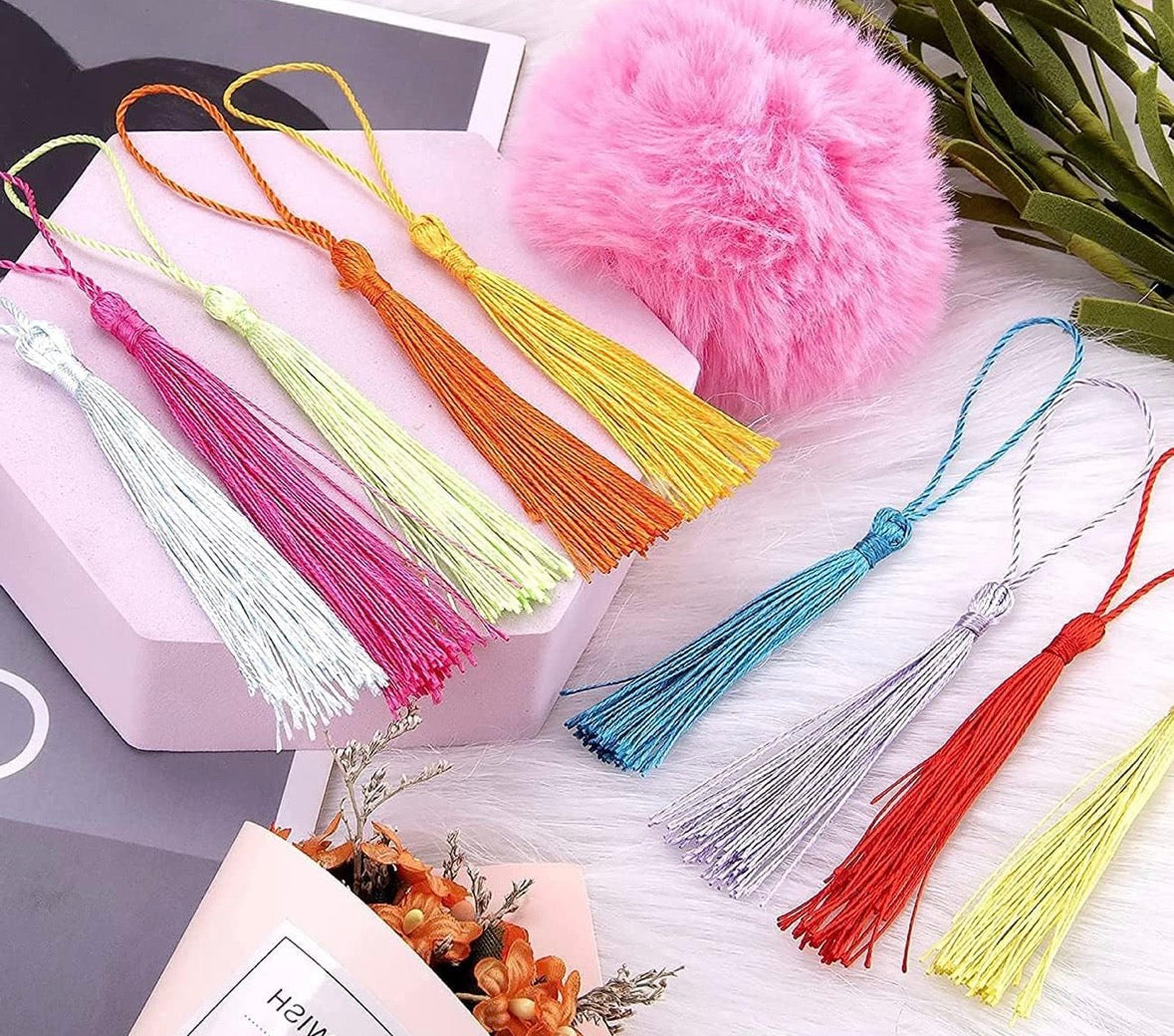 Bookmark / Craft Making Silk Tassels 40 Pack.