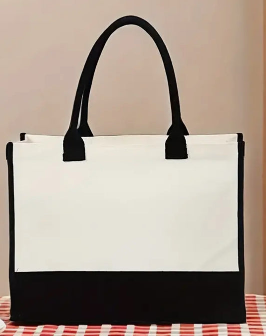 Large Wide Canvas Shopper Bag