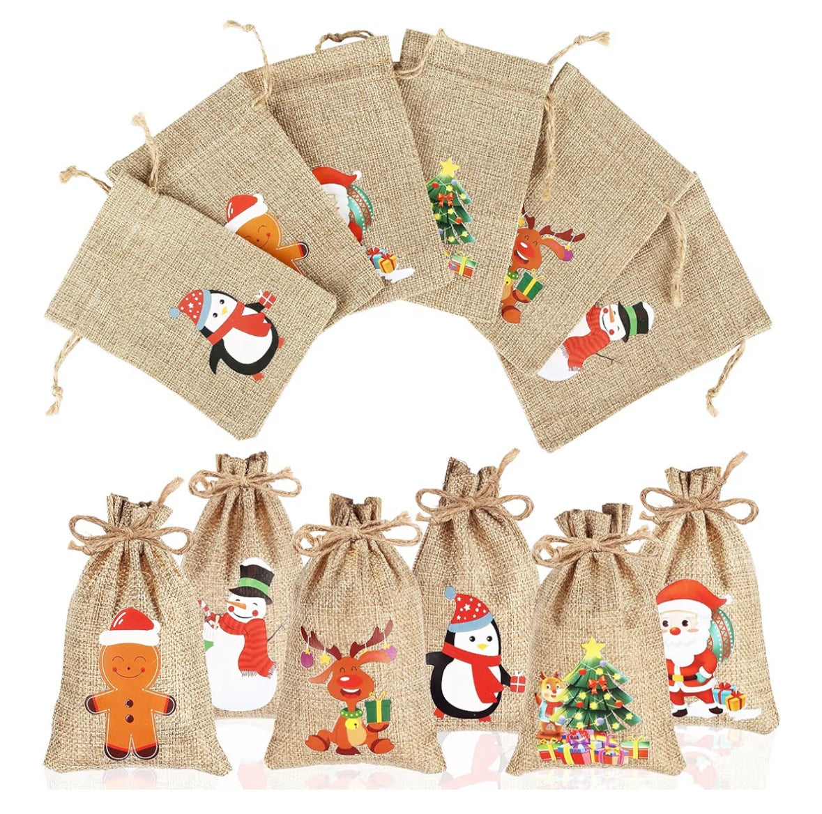 Mini Drawstring Christmas Sack
