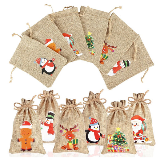 Mini Drawstring Christmas Sack