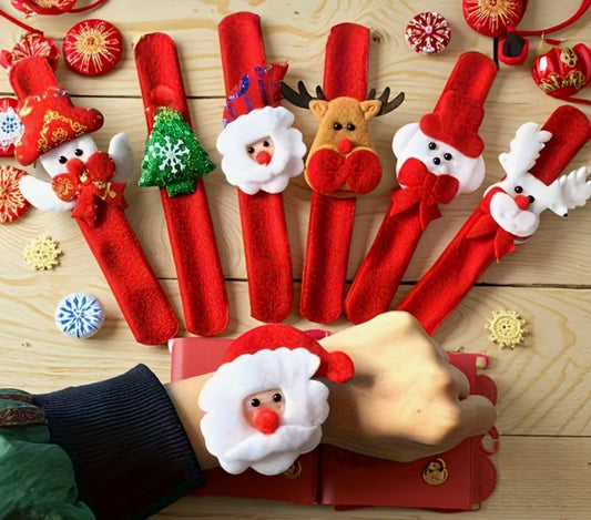 Christmas Felt Snap on Character Wristban