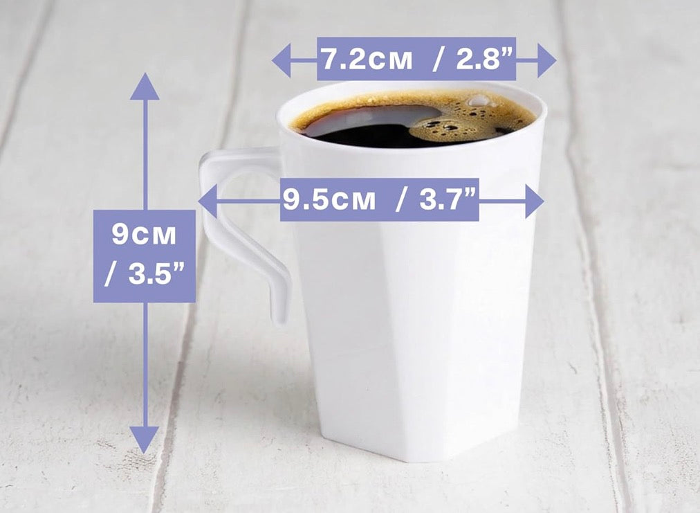 Hard Plastic Coffee Cup White
