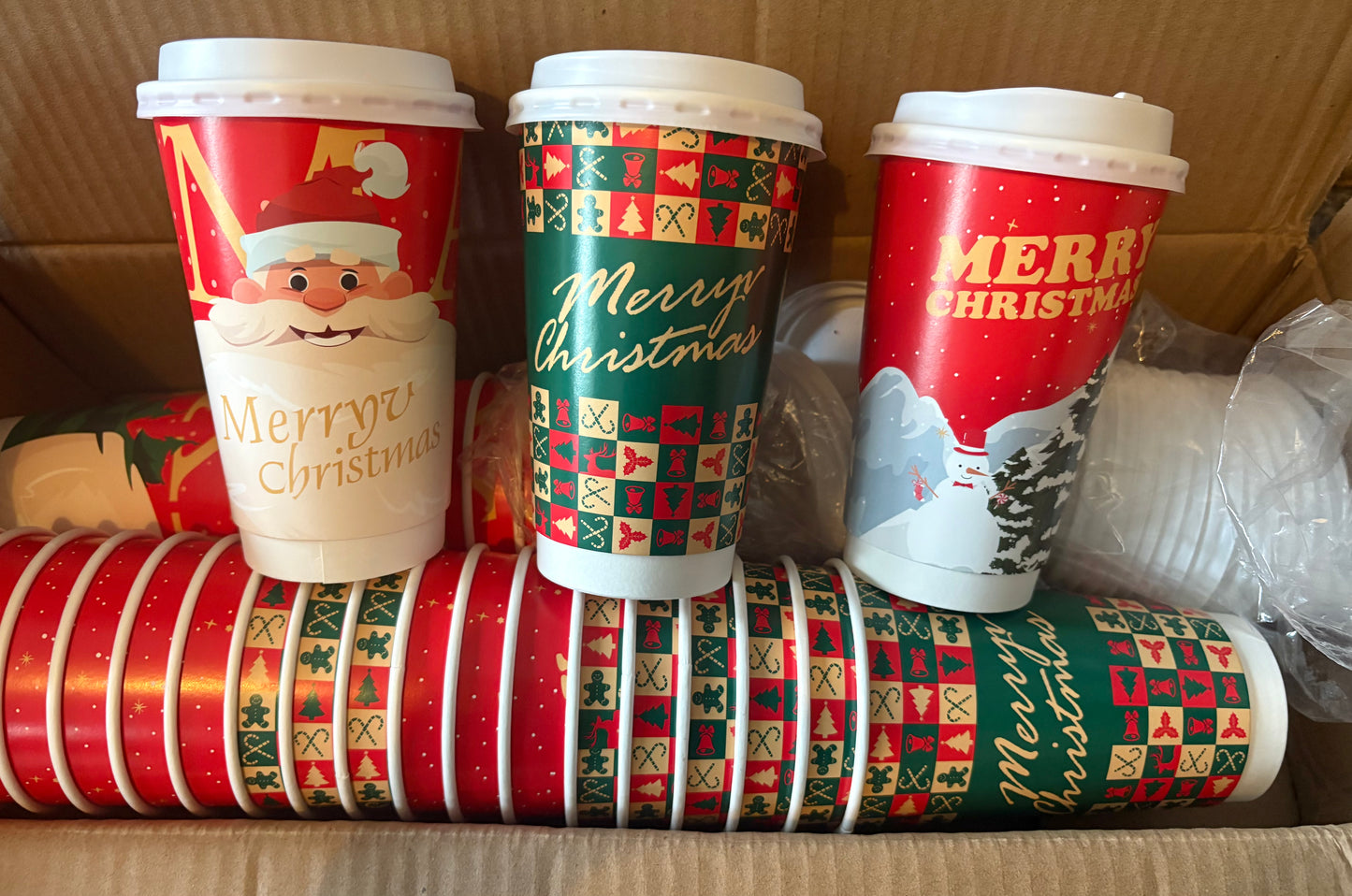 Christmas Insulated Hot Cup with Lid 520ml