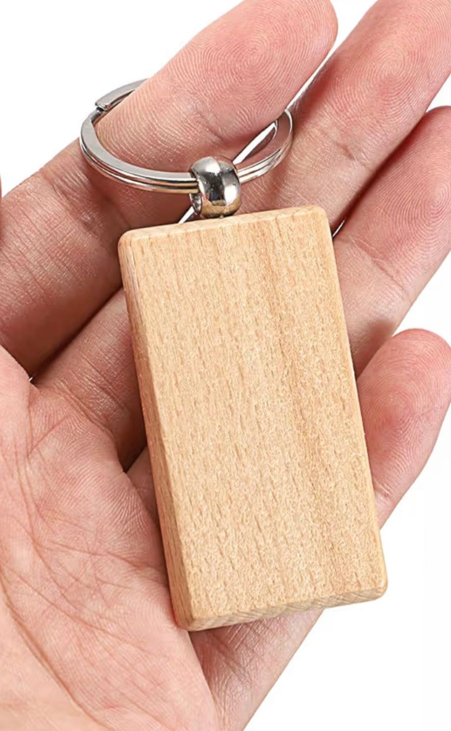 Wooden Keyring Rectangular