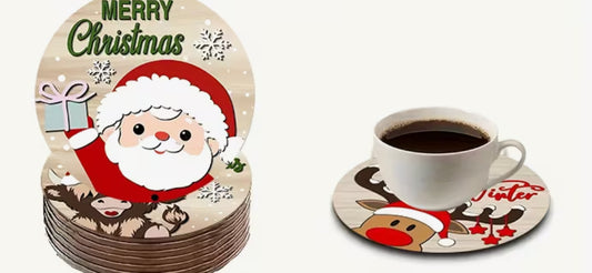 Xmas Wood Coaster