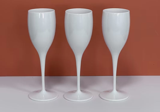Champagne Flute / Goblet Luxury Quality Polycarbonate White