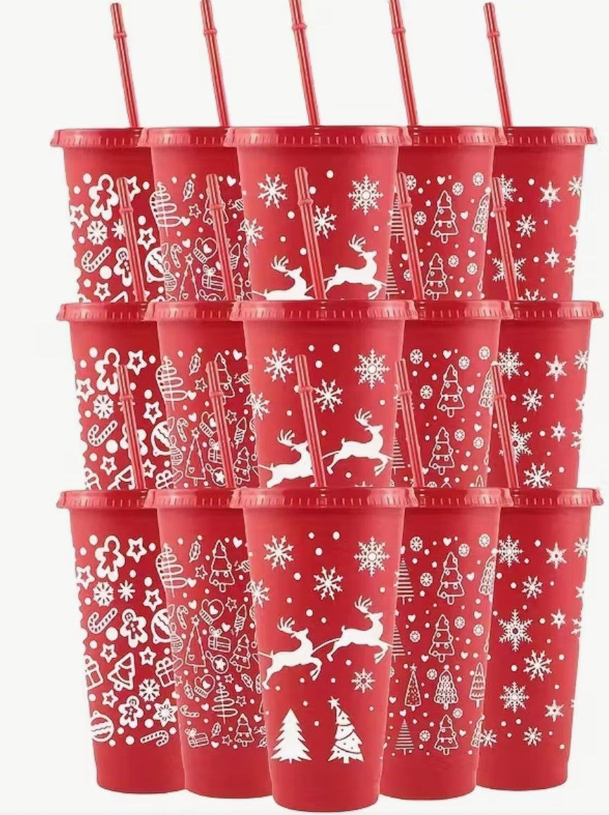 Cold Cup Red Christmas 24oz
