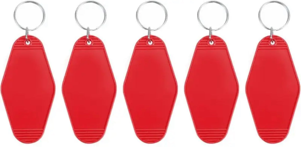Motel Style Keyring Red